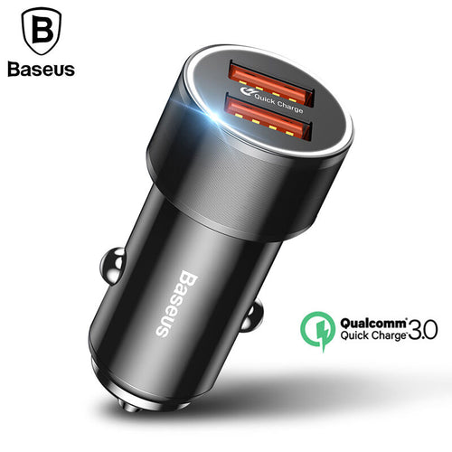 Baseus Small Screw Dual-USB Quick Charge Car Charger 36W