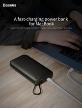 Load image into Gallery viewer, Baseus 20000mAh Power Bank For All iPhones,  Samsung + Dual QC3.0 Quick Charger for MacBook and Notebooks