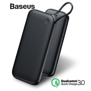 Baseus 20000mAh Power Bank For All iPhones,  Samsung + Dual QC3.0 Quick Charger for MacBook and Notebooks